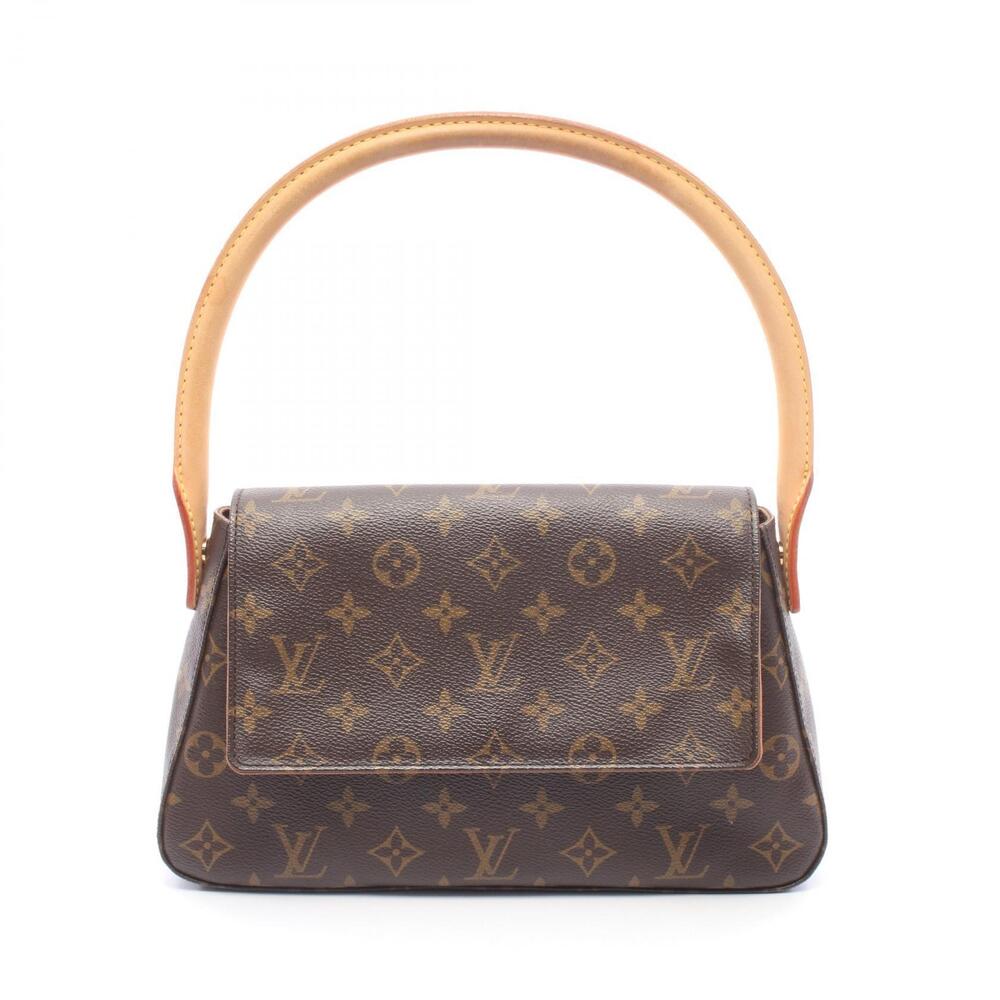 Louis Vuitton Looping Top Handle Bag Canvas Leather Monogram Brown